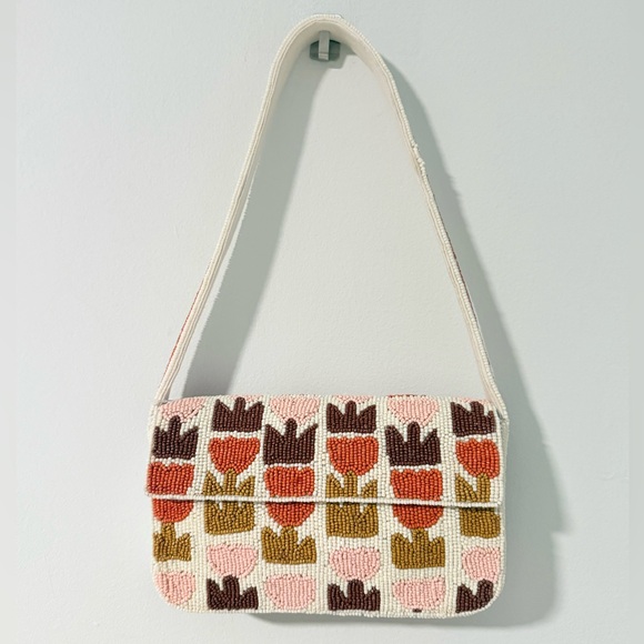 NWT Anthropologie Fiona Beaded Bag- Floral Edition - Picture 2 of 7